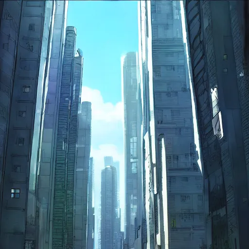 Prompt: a city full of skyscrapers,by Makoto Shinkai