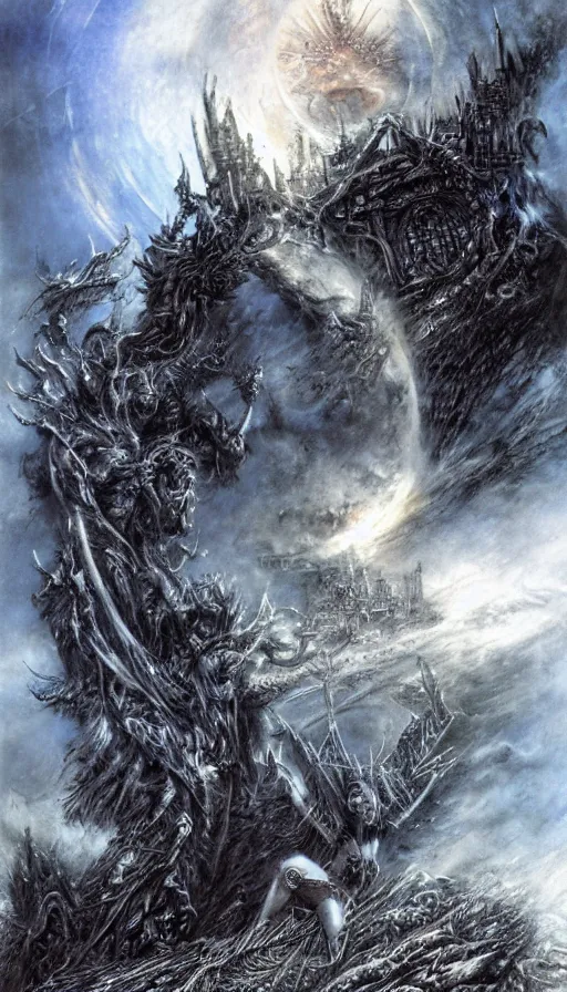 Image similar to the end of the world, by luis royo,