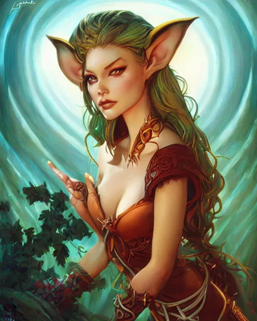 Image similar to a beautiful elf princess by julie bell, Ross Tran, Michael Whelan and Edgar Maxence
