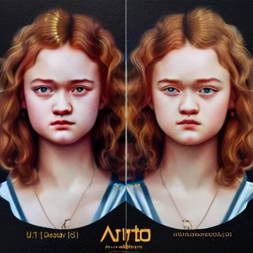Image similar to portrait of a hybrid of julia garner and sadie sink, photo realistic, highly detailed, perfect face, art by artgerm