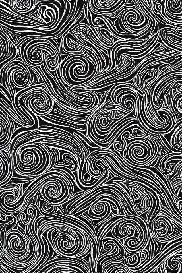 Image similar to black with dark grey swirls, phone wallpaper