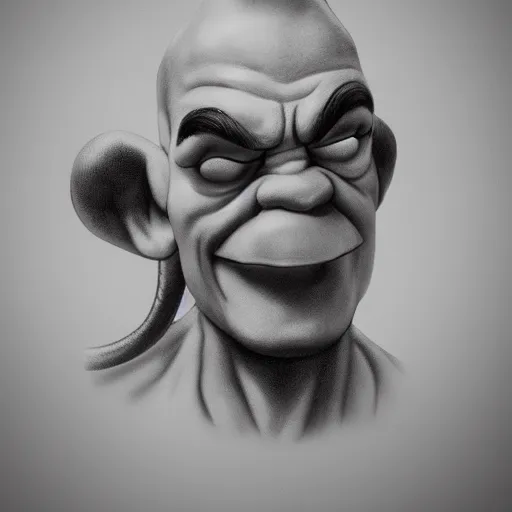 Image similar to photorealistic popeye,