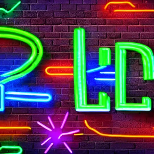 Image similar to the letters r & d made out of neon circuits, whilst fireworks explode in the night sky, ultra realistic video game render