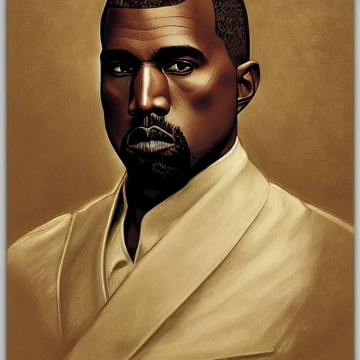 Image similar to amazing lifelike award winning pencil illustration of Kanye West as an demon trending on art station artgerm Greg rutkowski alphonse mucha j.c. Leyendecker cinematic