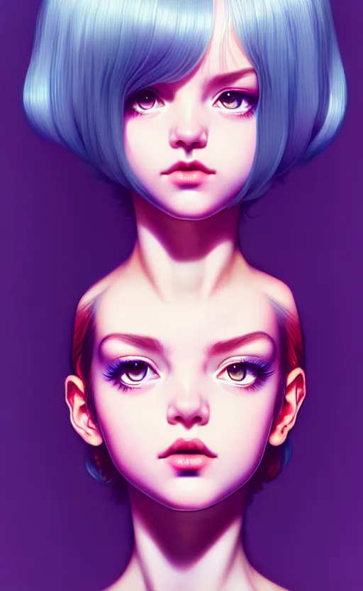 Image similar to a beautiful young british alternative music singer. optical illusion art by ilya kuvshinov lois van baarle ross tran range murata artgerm katsuhiro otomo norman rockwell. highly detailed intricately sharp focus mystically trending deviantart, pinterest, vogue italia, unreal engine 5, 4 k uhd image