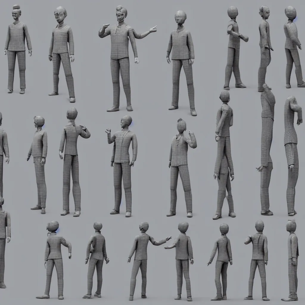 T-pose scout character for game development on Craiyon