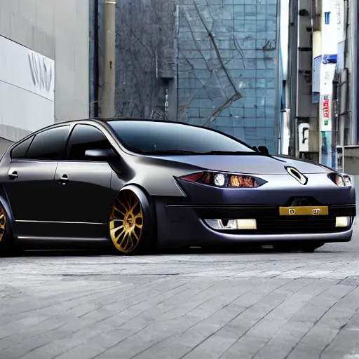 Image similar to renault laguna customized in tokyo, japanese style custom, lightning, wide angle view