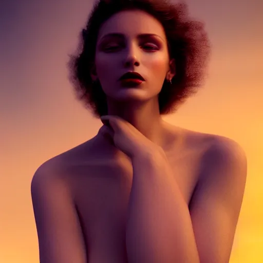 Image similar to photographic portrait of a stunningly beautiful spanish renaissance female in soft dreamy light at sunset, dark lipstick, contemporary fashion shoot, by edward robert hughes, annie leibovitz and steve mccurry, david lazar, jimmy nelsson, breathtaking, 8 k resolution, extremely detailed, beautiful, establishing shot, artistic, hyperrealistic, beautiful face, octane render