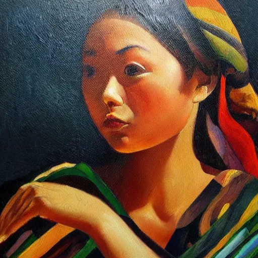 Image similar to oil painting ¥¥¥¥ museum - quality