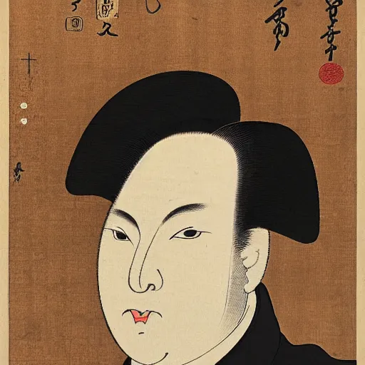 Image similar to ukiyo-e portrait of united states senator henry clay