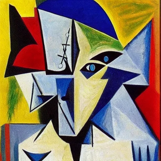 Prompt: Art washes away from the soul the dust of everyday life, oil on canvas by Pablo Picasso