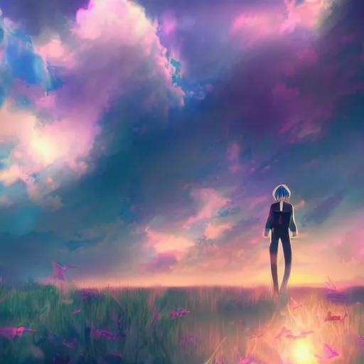 Prompt: Lucid dream anime, digital art, beautiful colours, atmospheric, great composition, smooth lines