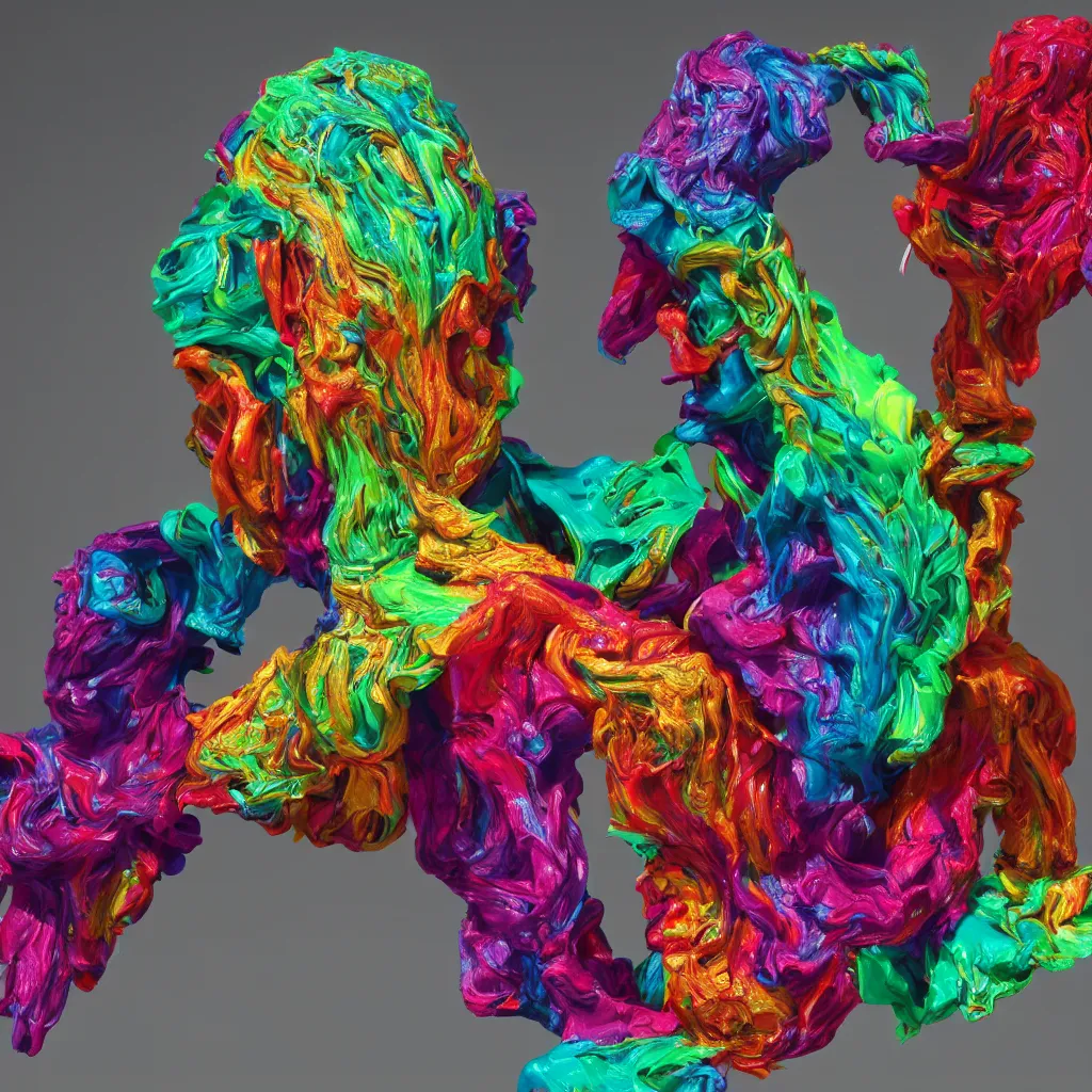 Image similar to painful pleasures by lynda benglis, octane render, colorful, 4 k, 8 k