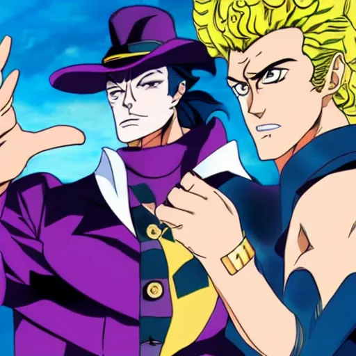 jojo's bizarre adventure, jotaro kujo, kakyoin, Stable Diffusion