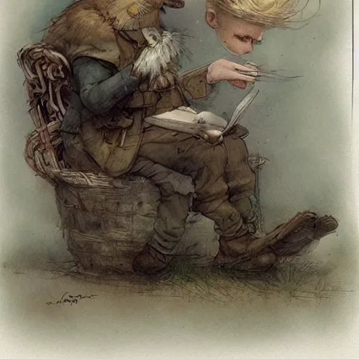 Image similar to ( ( ( ( ( story time. muted colors. ) ) ) ) ) by jean - baptiste monge