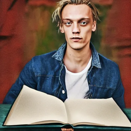 Image similar to jamie campbell bower, storybook, illustration