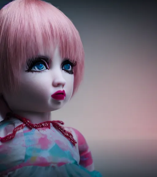 Prompt: melting, plastic doll, hair on fire, cinematic lighting, highly detailed 8 k