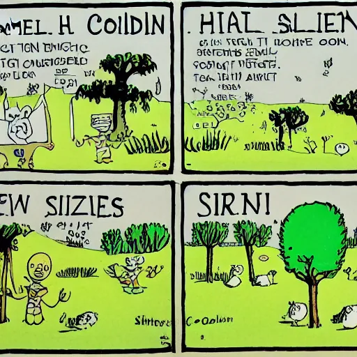 Image similar to comic by Shel Silverstein about covid