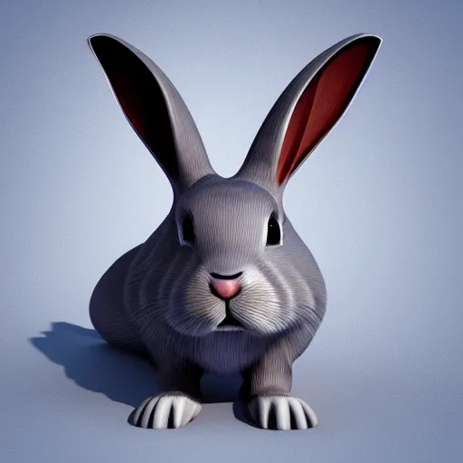 Prompt: a 3 d cartoon rabbit render