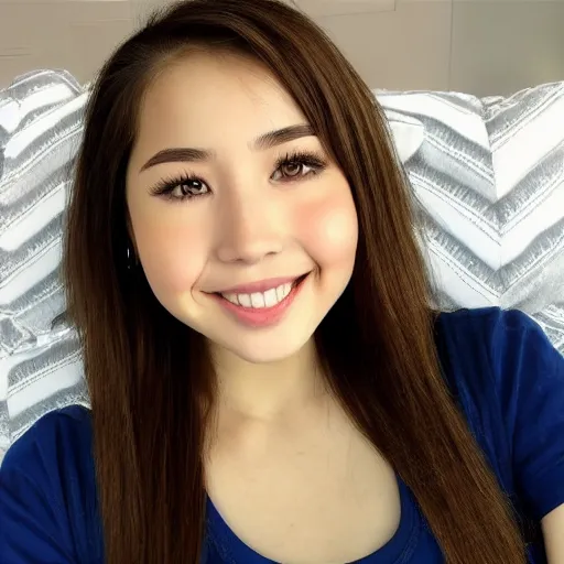 Prompt: face of Chinese Pokimane