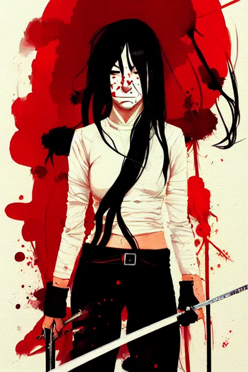 Prompt: a ultradetailed painting of kill bill by conrad roset, greg rutkowski and makoto shinkai trending on artstation