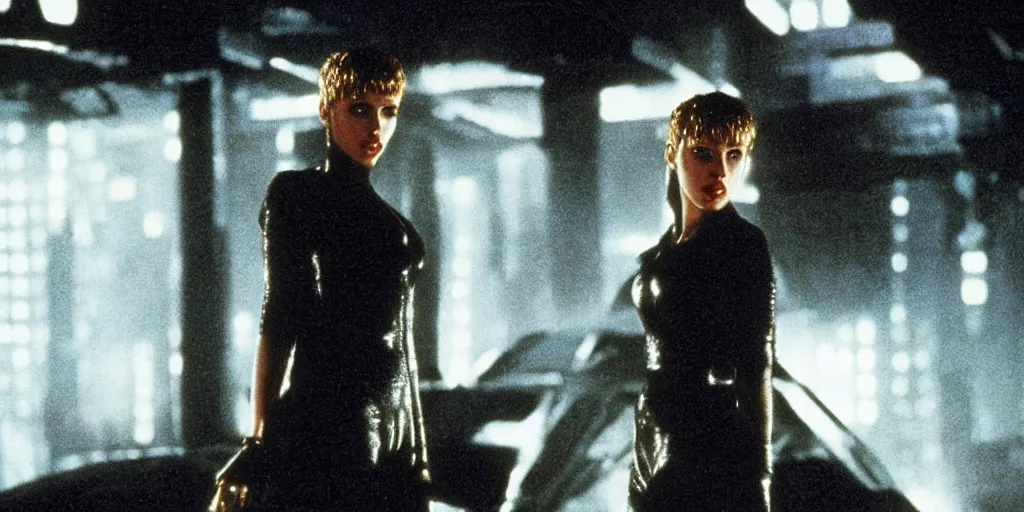 Image similar to Scarlett Johansson in a scene from Blade Runner