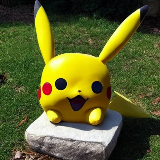 Image similar to Pikachu Sculpture made out of tock