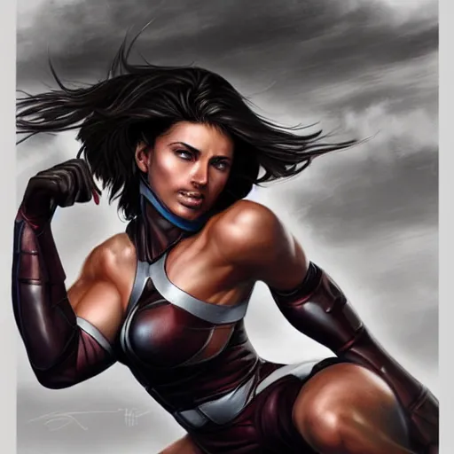 Prompt: an amazing masterpiece of art by artgerm, female american gladiator