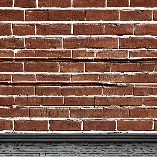 Prompt: a brick railing in front of greenscreen