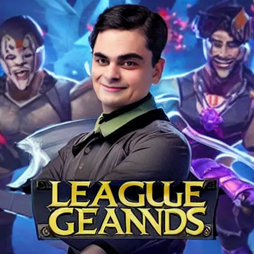 Image similar to ben shapiro as a league of legends champion