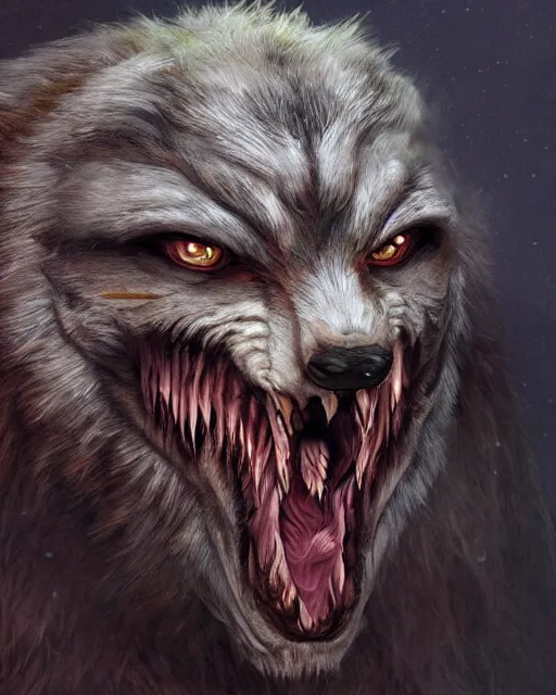 Image similar to werewolf concept designs by Rick Baker, highly detailed, Oil Painting, trending on artstation