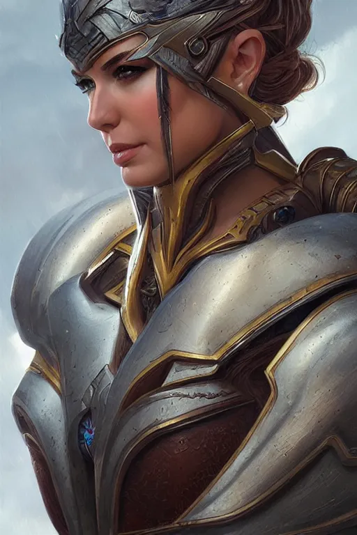 Image similar to amazon valkyrie athena, d & d, fantasy, portrait, highly detailed, headshot, digital painting, trending on artstation, concept art, sharp focus, illustration, art by artgerm and greg rutkowski and magali villeneuve