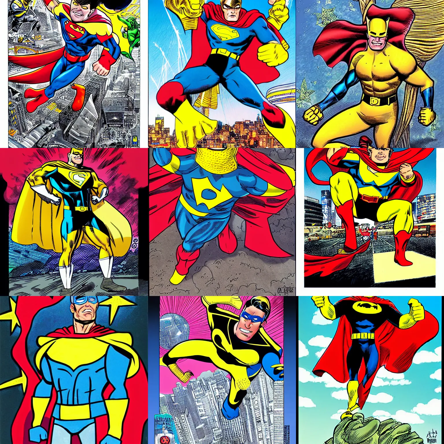 Prompt: captain banana, superhero, by Arthur Adams