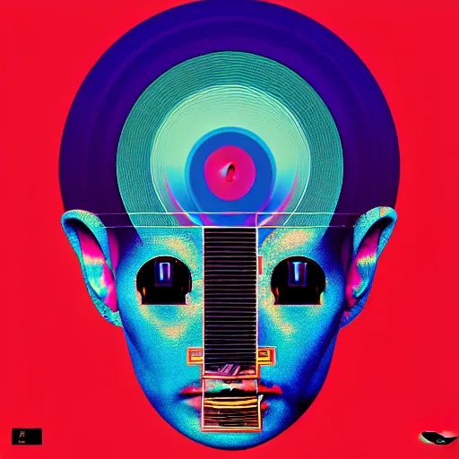 Image similar to album cover design design depicting the alter to the ai machine gods, by jonathan zawada, pi - slices, and tristan eaton, digital art