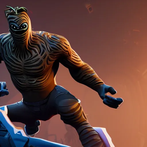 Prompt: Jonesy from Fortnite as Eddie Brock from Venom (2018), 4k, insanely detailed