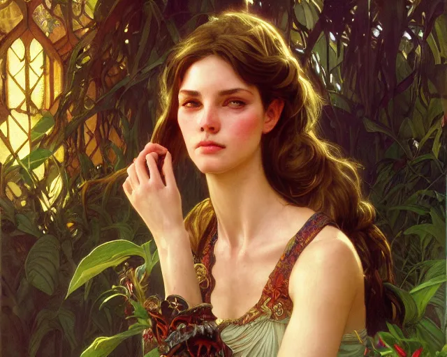 Image similar to photography of carolyn blish, deep focus, d & d, fantasy, intricate, elegant, highly detailed, digital painting, artstation, concept art, matte, sharp focus, illustration, hearthstone, art by artgerm and greg rutkowski and alphonse mucha