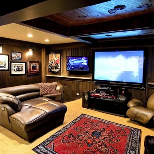 Prompt: man cave