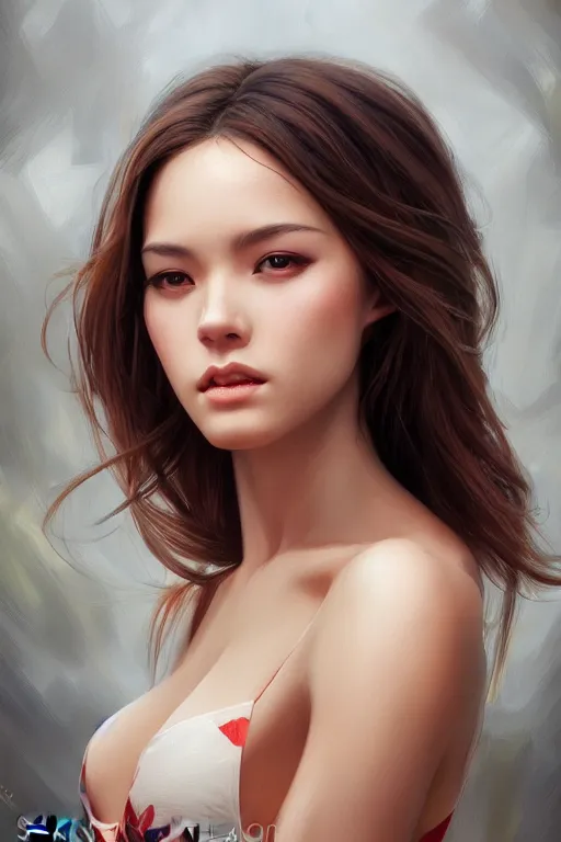 Image similar to photo of a gorgeous young woman in the style of stefan kostic, realistic, sharp focus, 8k high definition, insanely detailed, intricate, elegant, art by stanley lau and artgerm