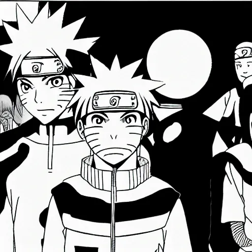 Image similar to manga panel from naruto