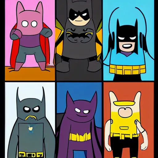 Prompt: batman as adventure time characters