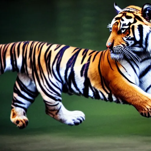 Prompt: a tiger ballerina, award winning photograph, ESPN, Olympics, 60mm by goatonastik