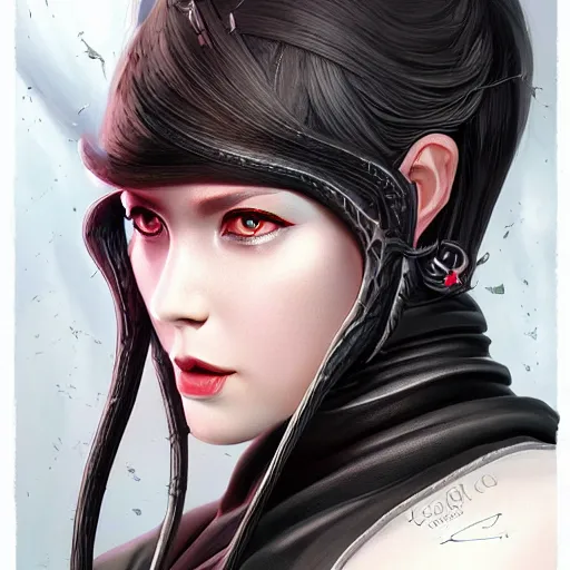 Image similar to leech queen, beautiful, detailed symmetrical close up portrait, intricate complexity, in the style of artgerm and ilya kuvshinov, magic the gathering art
