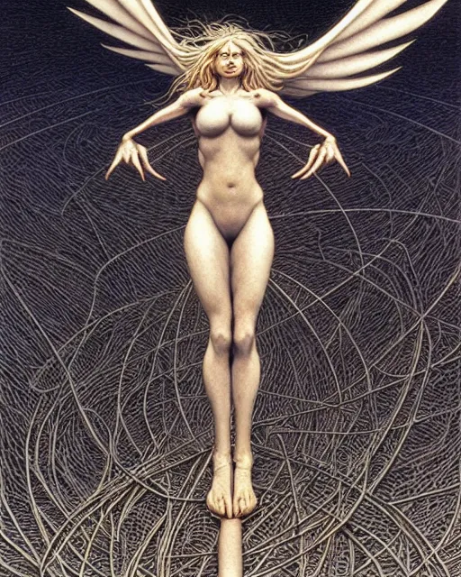 Image similar to conjuring!!! an image!!! from noise, by michael parkes, peter gric, and larry elmore, intricate, artgerm