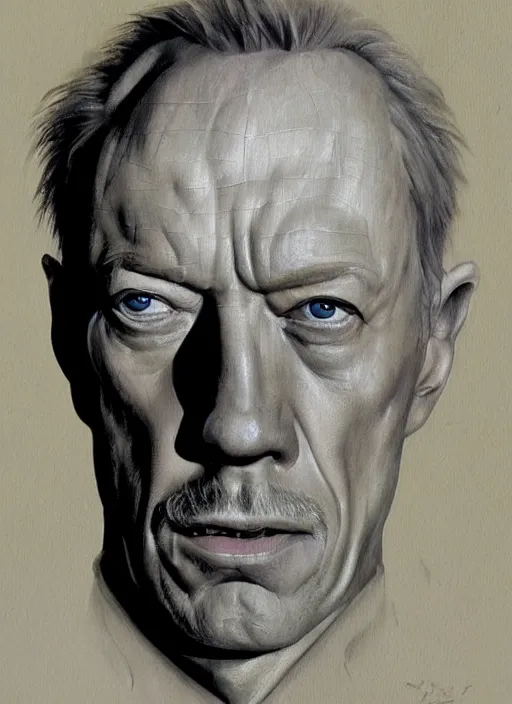 Prompt: a painting of max von sydow from the exorcist, concept art by brom, trending on cgsociety, gothic art, apocalypse art, cosmic horror, # vfxfriday