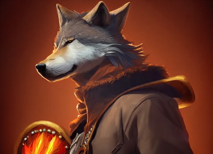 Image similar to character portrait feature of the anthro male anthropomorphic wolf fursona wearing cowboy outfit wild west desperado character design stylized by charlie bowater, ross tran, artgerm, and makoto shinkai, detailed, soft lighting, rendered in octane
