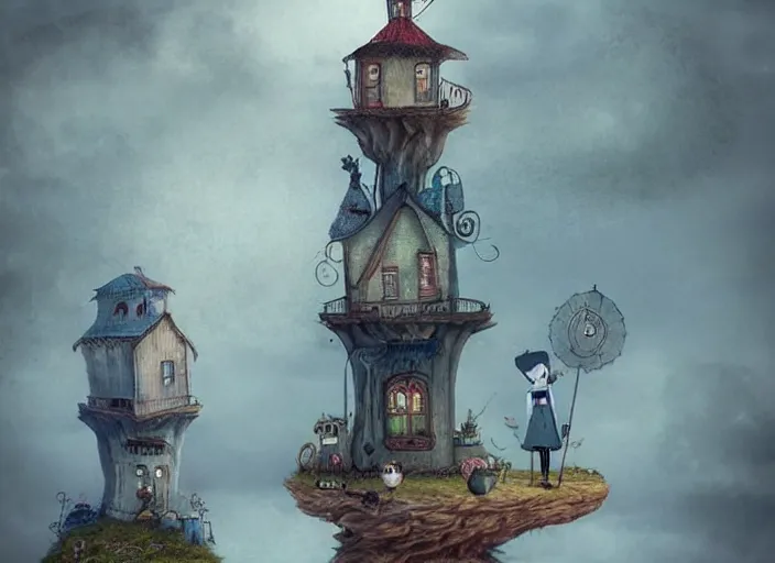 Image similar to 👵🏻👗👔🎩👴🏼, lowbrow, matte painting, in the style of alexander jansson,