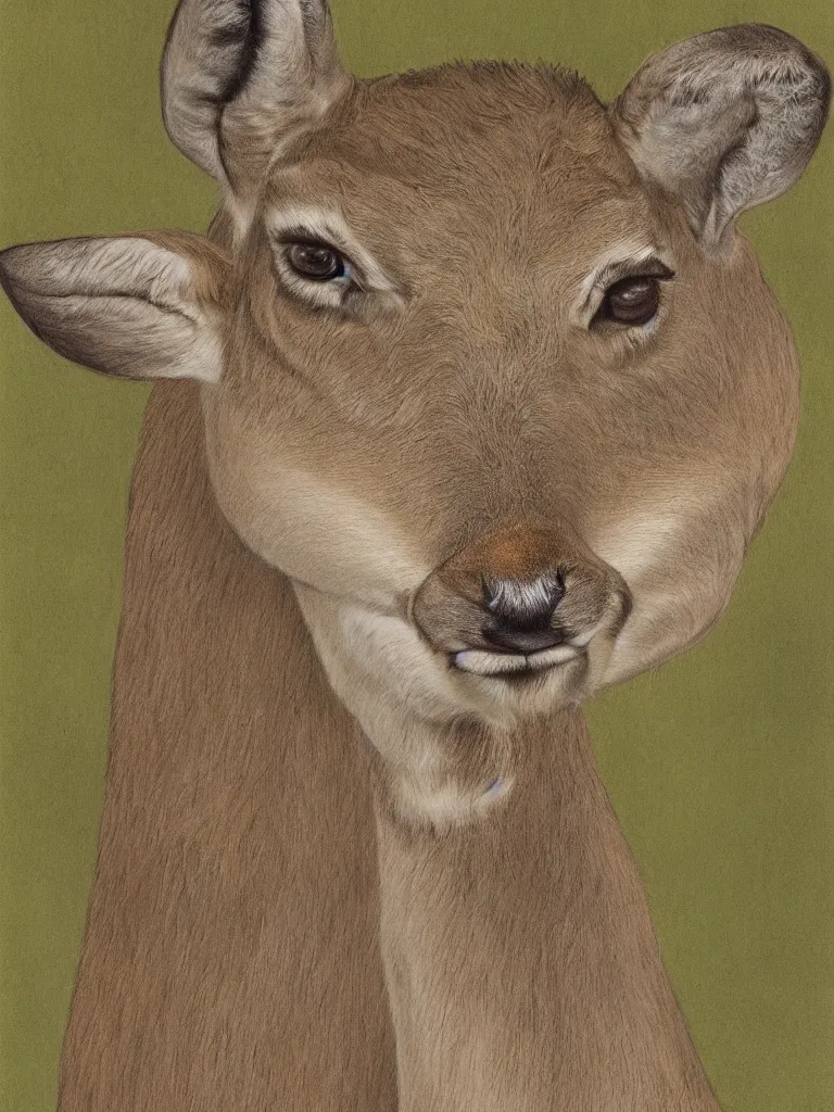 Image similar to a portrait of a male deer, by Don Bluth