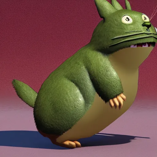 Prompt: catbus from my neighbor totoro, high quality 3d render, unreal engine