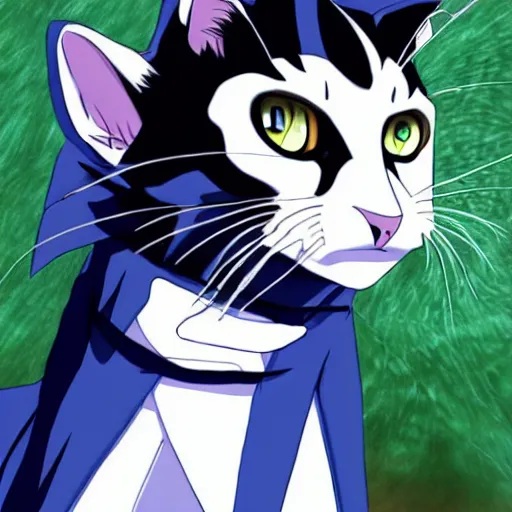 Prompt: a cat looking like sasuke from the manga naruto deviantart