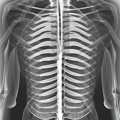 Image similar to Chest positive digital X-ray film,highly detailed,sharp focus,illustration